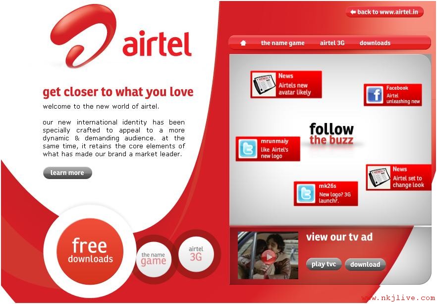airtel-website-screenshot