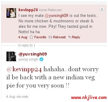 kevin-pieterson-yuvraj-singh-twitter kevin pieterson yuvraj singh twitter sports Yuvi, KP in a Public One ON One